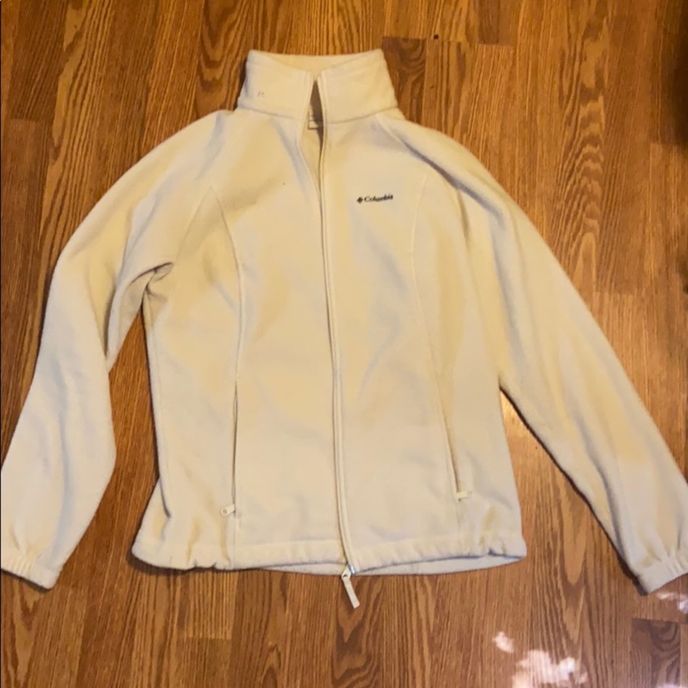 Cream Columbia zip fleece